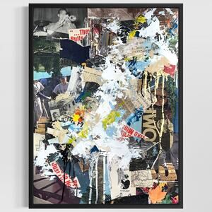 Original Mixed Media Abstract Modern Art Painting 18x24 "Commatia" Signed